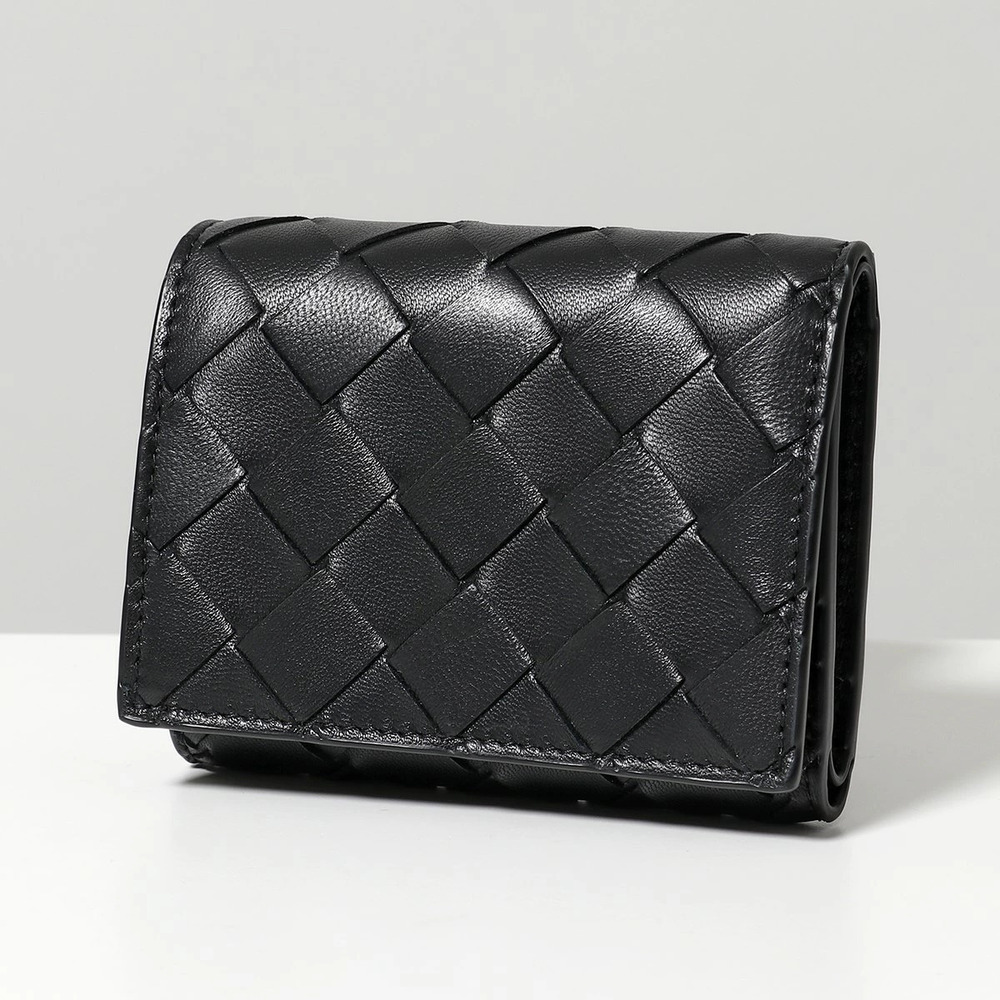 BOTTEGA VENETA Tri fold Wallet Leather Intrecciato
